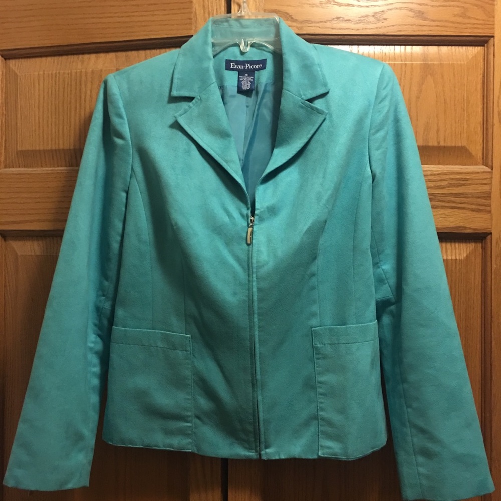 Evan-Picone turquoise blazer